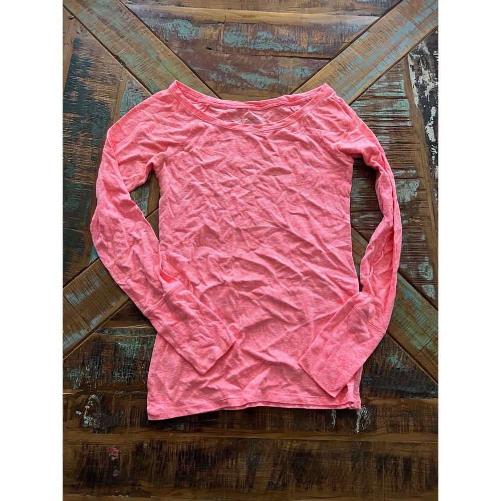 Women's American Eagle Peach Pink Crew T Shirt Size Small